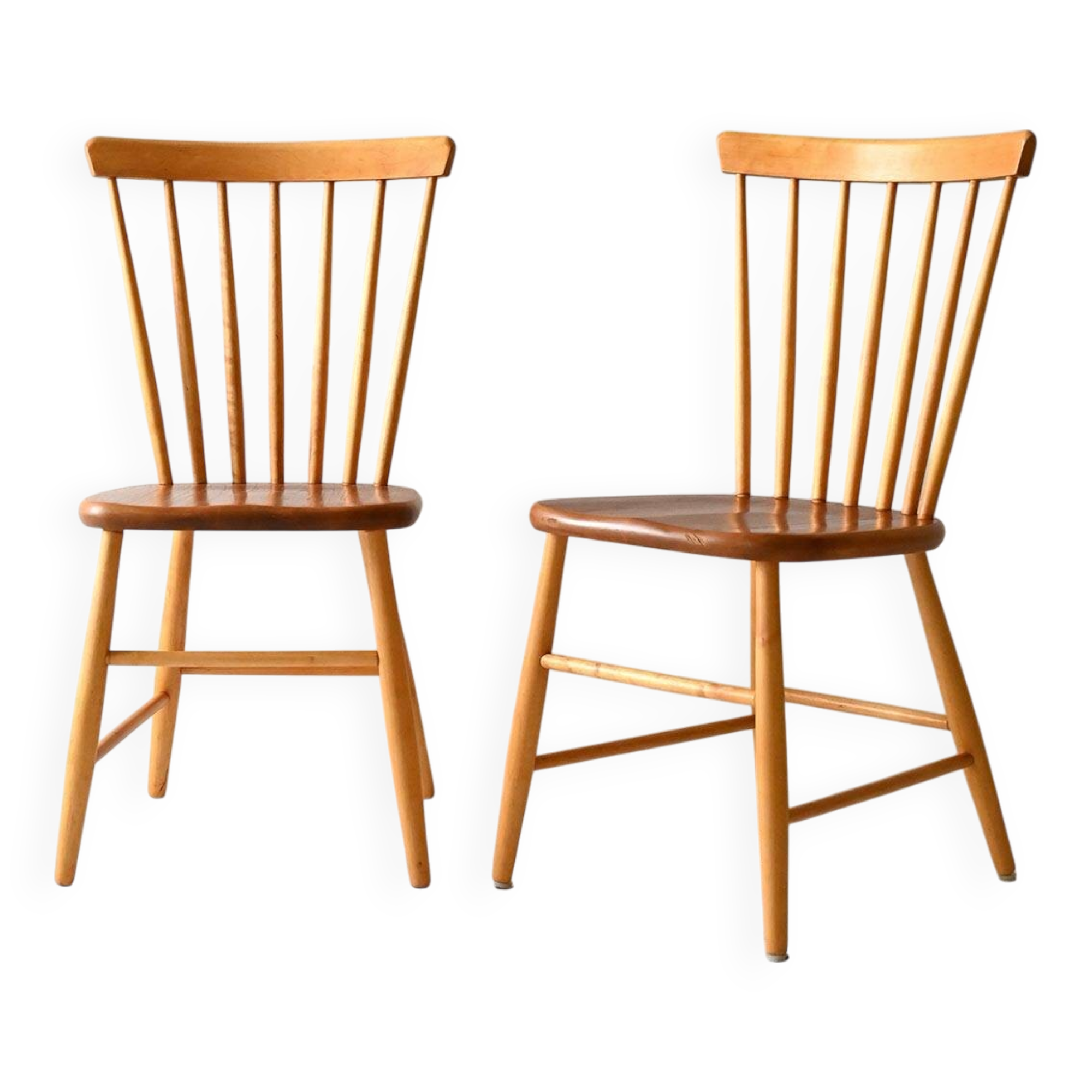 Paire de chaises Pinstolar scandinaves vintage
