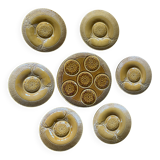 Set of 6 plates and 1 artichoke dish