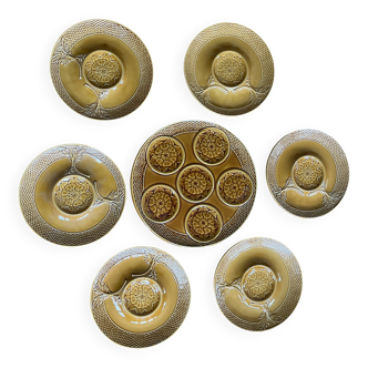 Set de 6 assiettes et 1 plat à artichaut