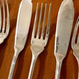 Christofle Perles 6 fish cutlery set: 12 pieces, excellent condition