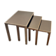 Series of 3 Belgo Chrom trundle tables from the 70s