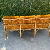 Bamboo sofa Dal Vera Italian design sofa 1970