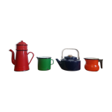 Ensemble de cafetière émaillé