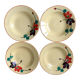 Lot of 4 hollow plates digoin sarreguemines model "ginette" years 30-40