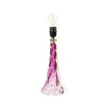 Purple Crystal Table Lamp Val Saint Lambert Swirl Sixties