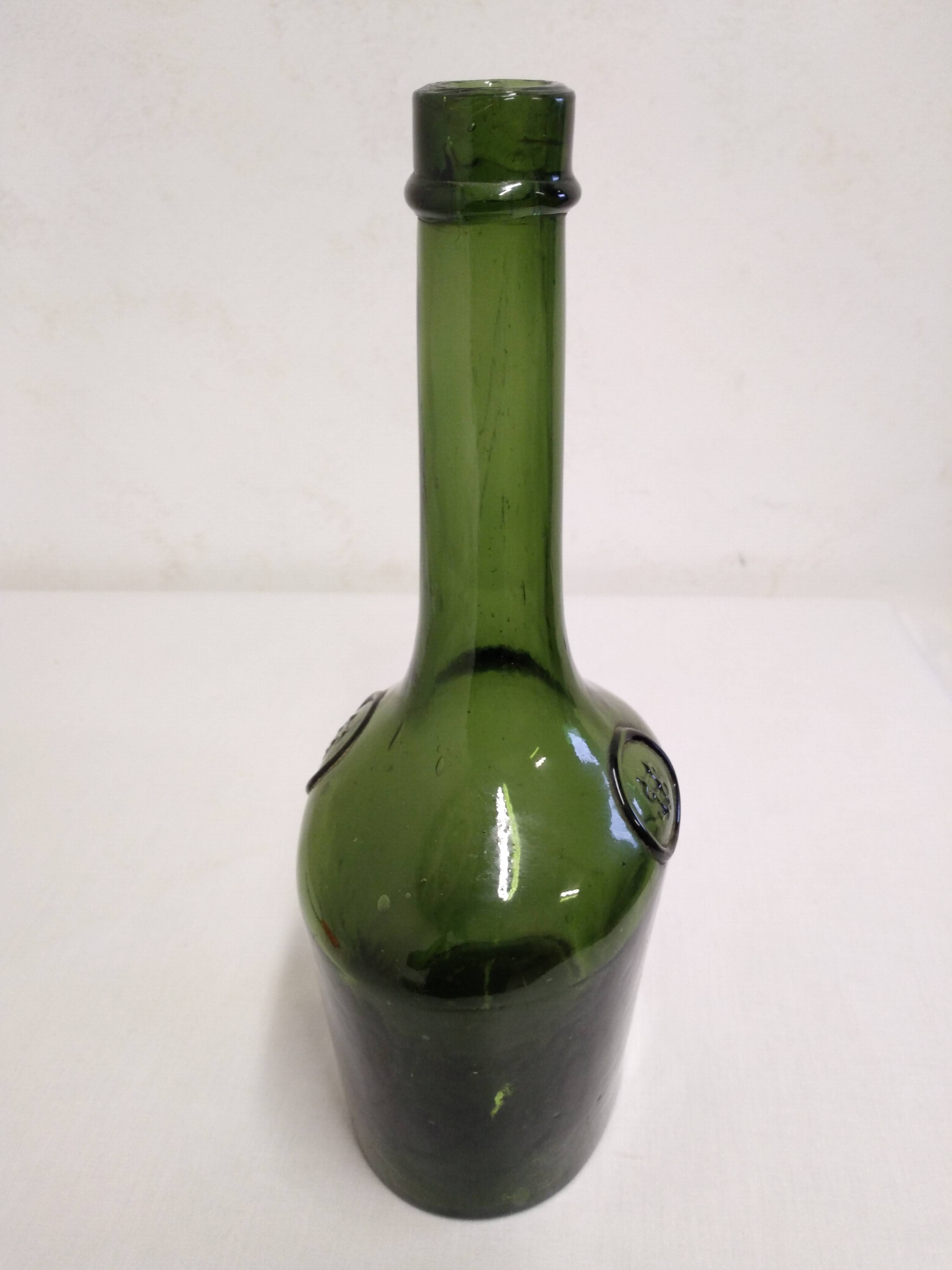 Old blown glass bottle