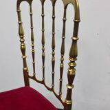 Chaise Chiavari en laiton vintage