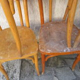 Lot of 5 old bistro Thonet chairs