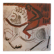 Enamelled ceramic tile le cavalier Vallauris 1960