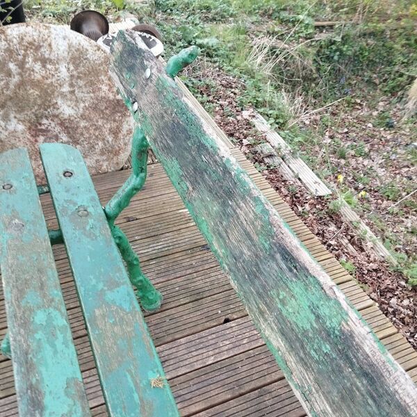 Banc de jardin public fonte XIXe