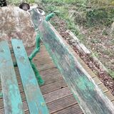 19th century cast iron public garden bench