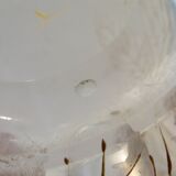 Beautiful acid-etched glass vase from Legras Saint Denis with chestnut tree decoration