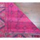 Vintage Turkish Oushak Handmade Cotton Purple Wool Runner Rug 74x345