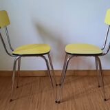 Set of yellow formica chairs