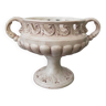 Cache pot old glazed ceramic signed medici style with vintage handles