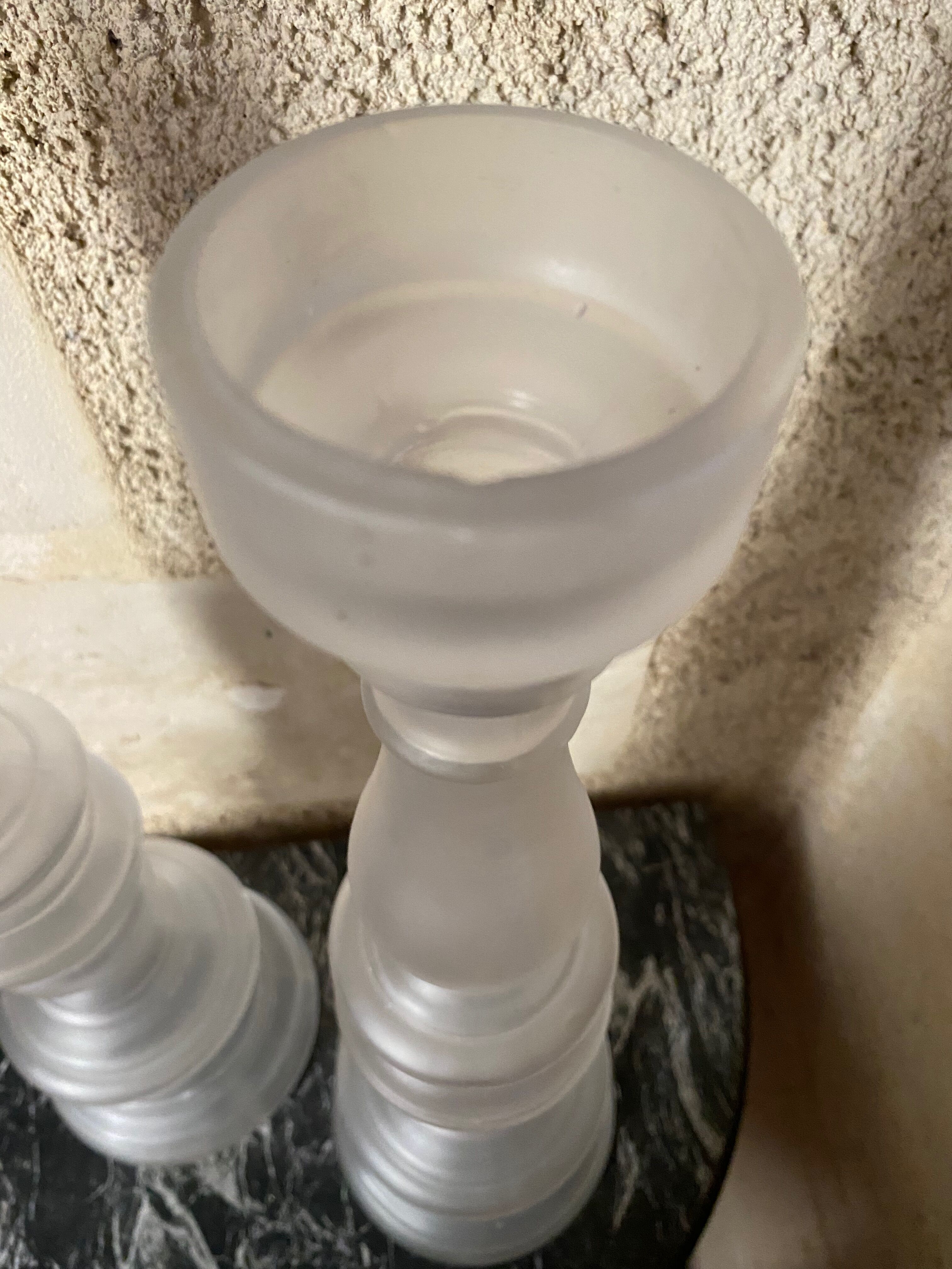 Pair of art deco candle holders