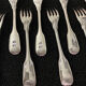 12 cutlery entremets model shell silver metal