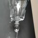 Set of 8 glasses with flared neck, in crystal. With frosted plant decoration. Height 16 cm
