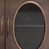 Metal sideboard two glass doors