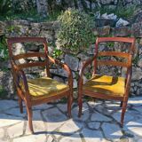Paire de fauteuils de style Empire