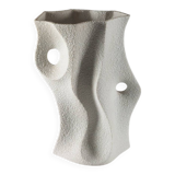 Vase en porcelaine biscuit vintage organique du milieu du siècle par Sgrafo Modern