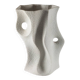 Vintage organic biscuit porcelain vase from the mid-century by Sgrafo Modern.