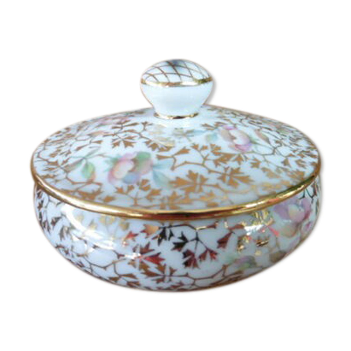 Limoges porcelain candy signed FM Quality Label