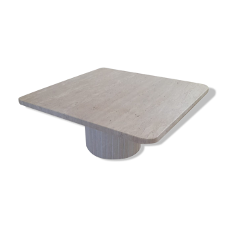 Square coffee table - kalia - natural travertine