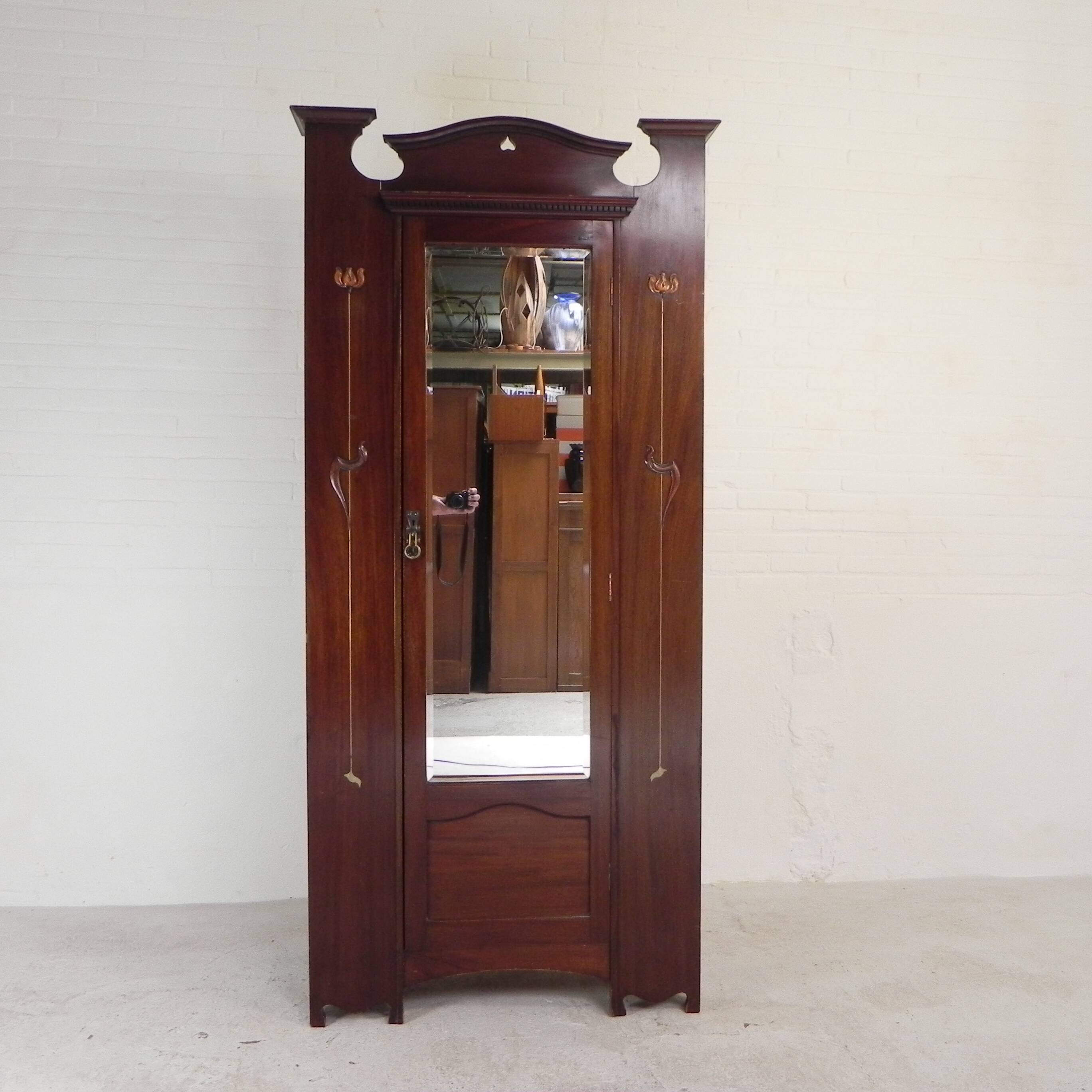 Art Nouveau wardrobe, hanging cupboard