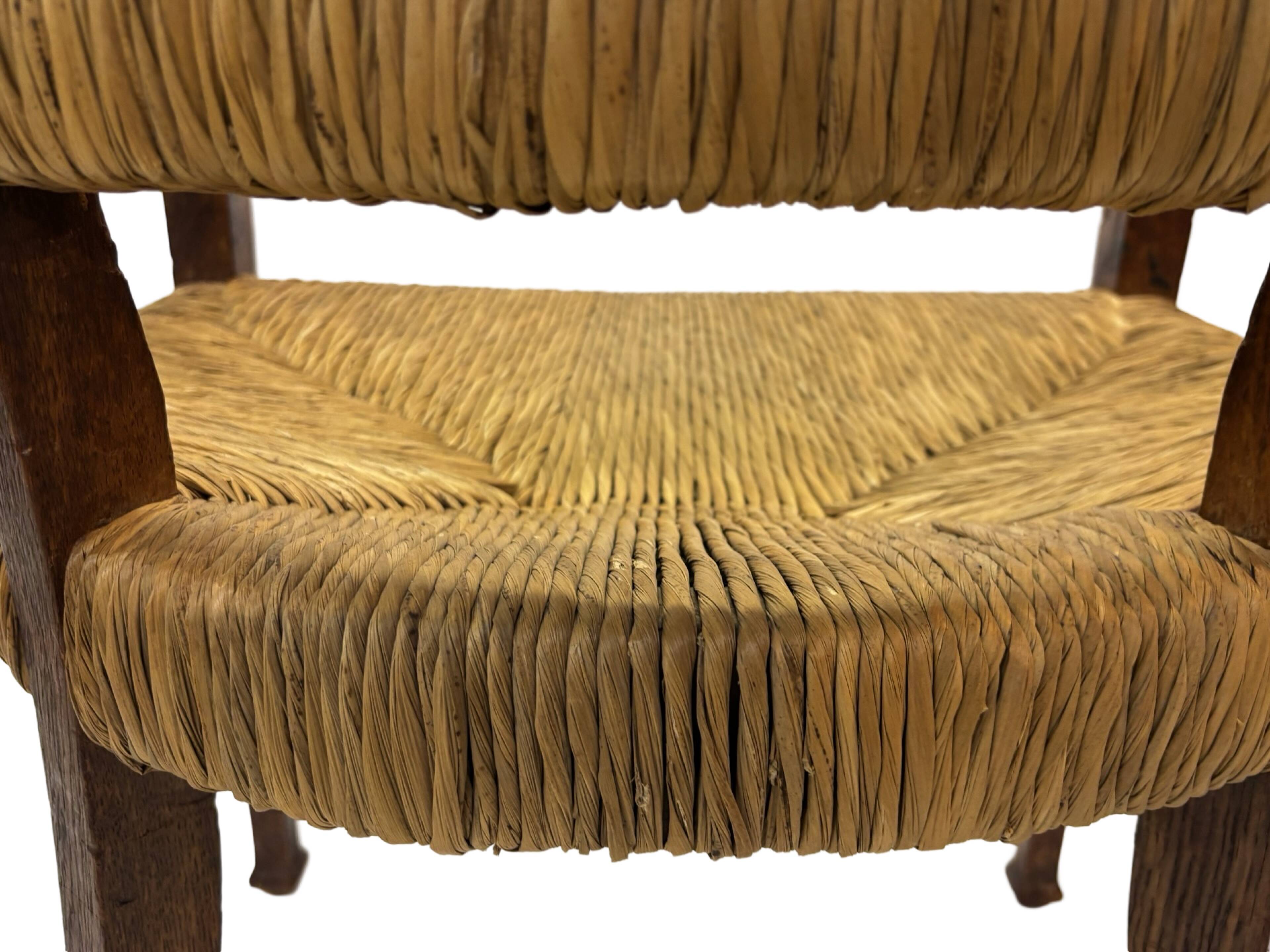 Art Deco chair minimalist oak wicker minimalist design