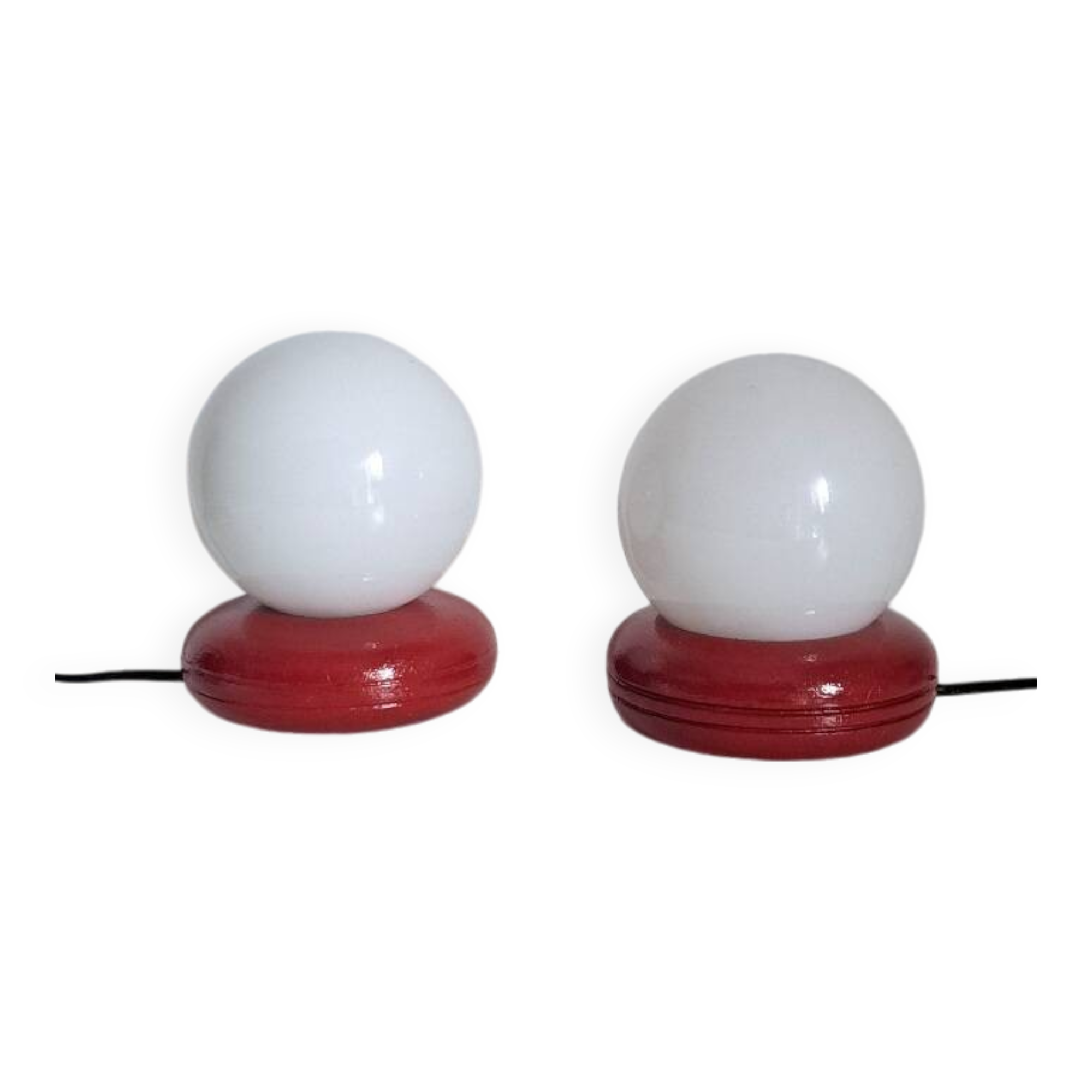 Pair of revisited bedside lamps