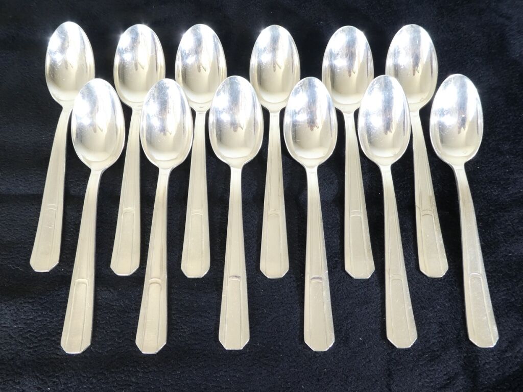 Menagere art deco silver metal Francois Frionnet