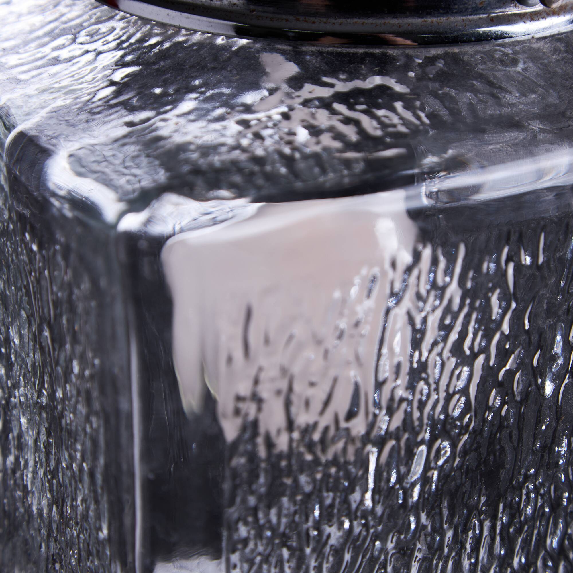 Art Deco Dappled Glass Cuboid Pendant, 1960s