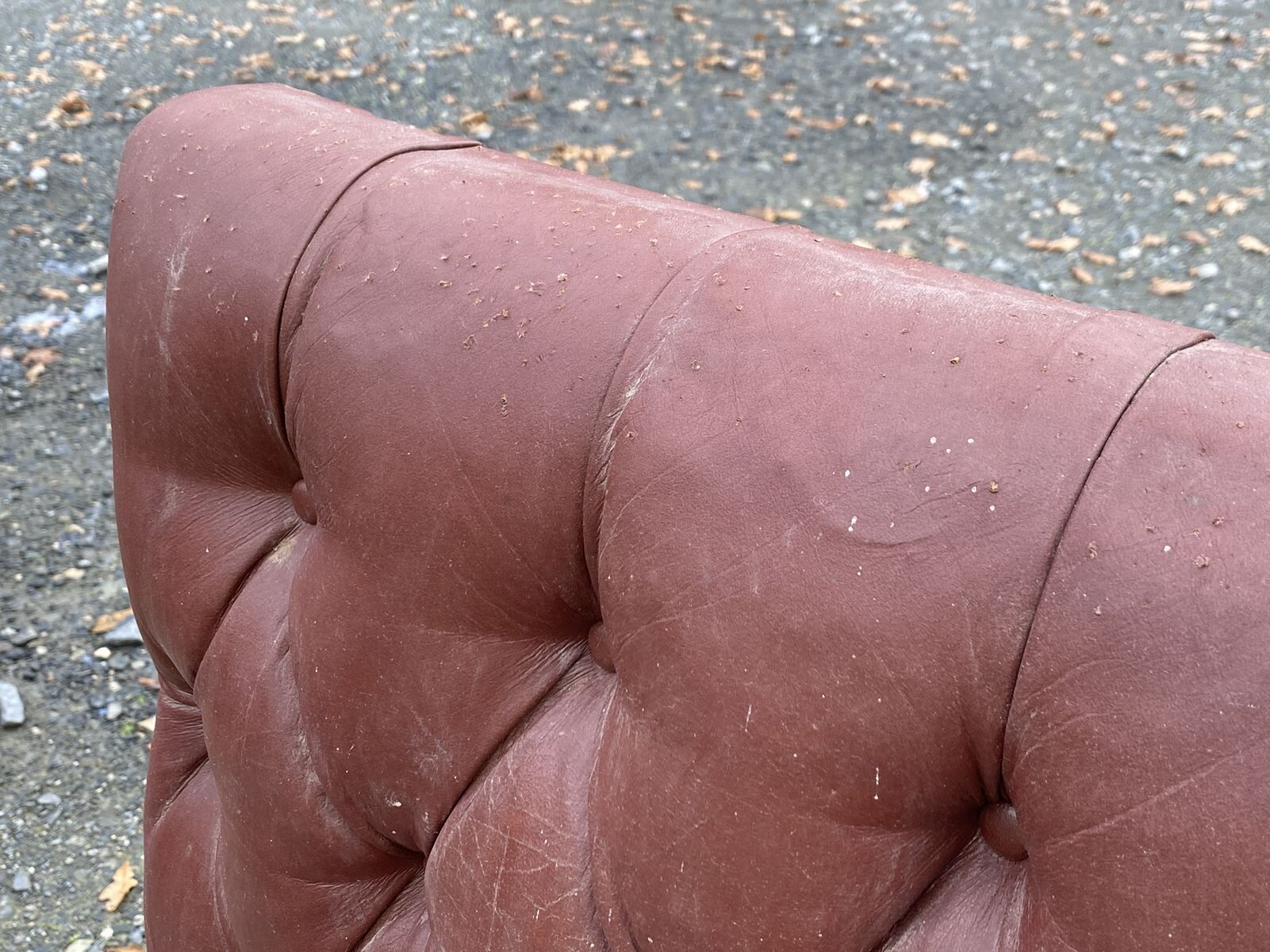 1930s bistro bench in faux leather