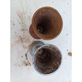 Pair of cast iron vases from 1900 from Charleville-Mézières