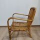 Fauteuil en rotin vintage années 60