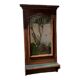 Wooden mirror with shelf