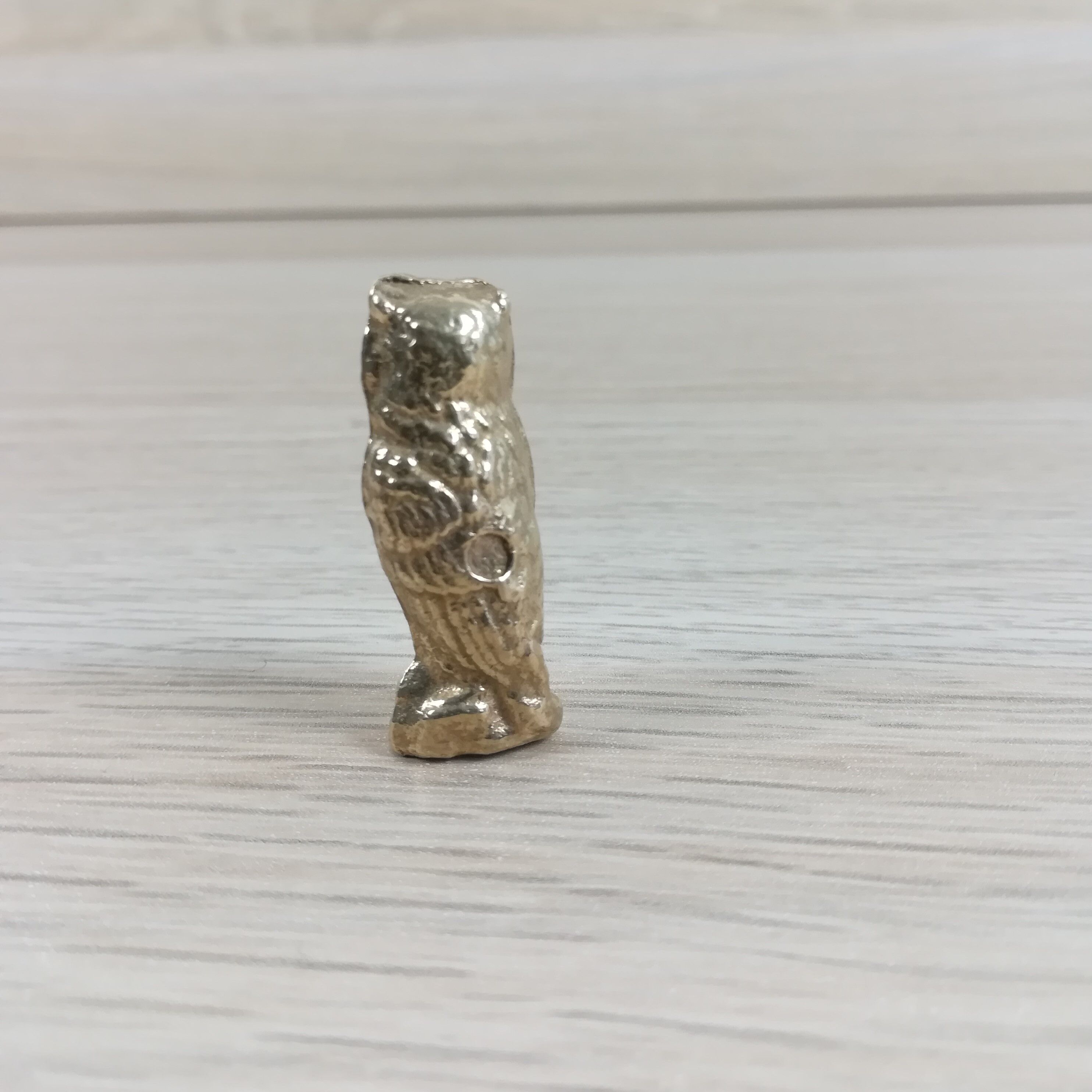 Miniature brass owl