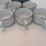 Set of six apilco coffee cups with saucers