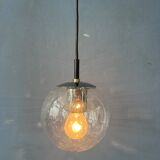 Vintage small Raak seeded glass hanging lamp
