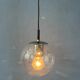 Vintage small Raak seeded glass hanging lamp
