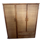 60s wardrobe, rattan and bamboo