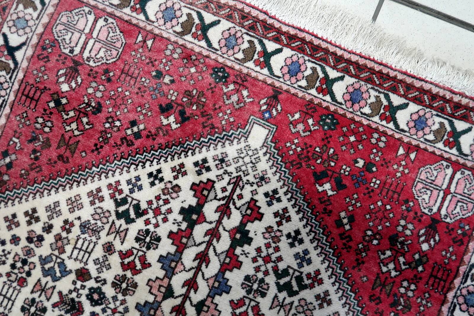Handmade vintage Persian Malayer rug 98cm x 150cm, 1970s