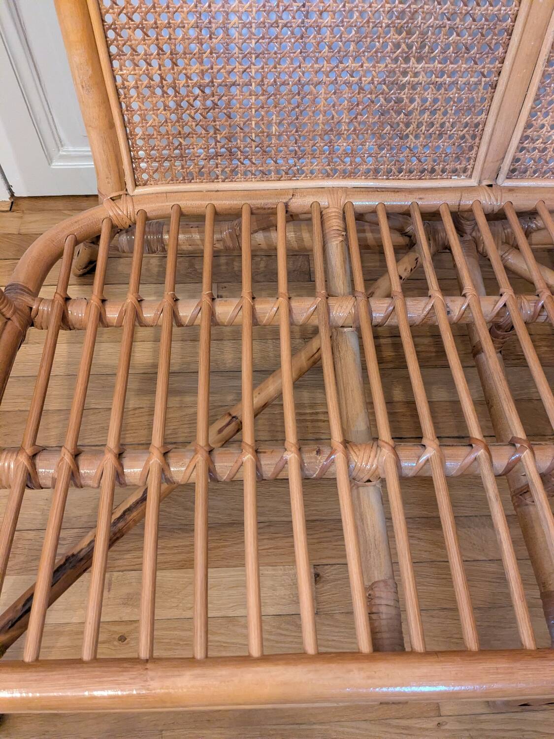 Rattan bench