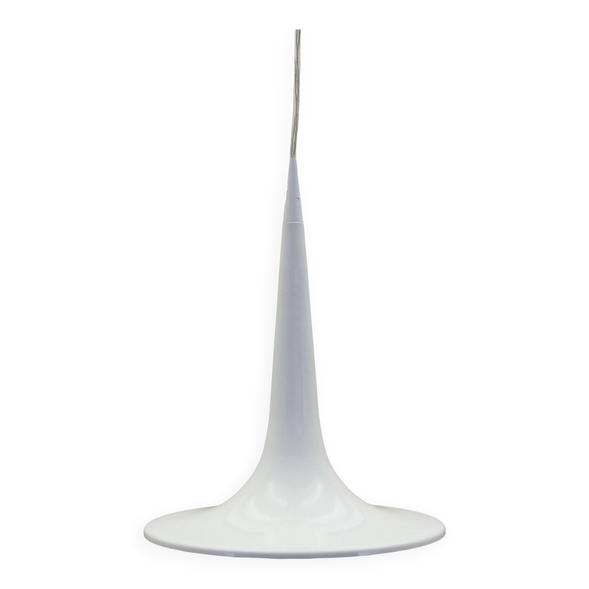White pendant lamp, Danish design, 1970s, manufacturer: Frandsen