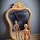 Miroir doré 54x34