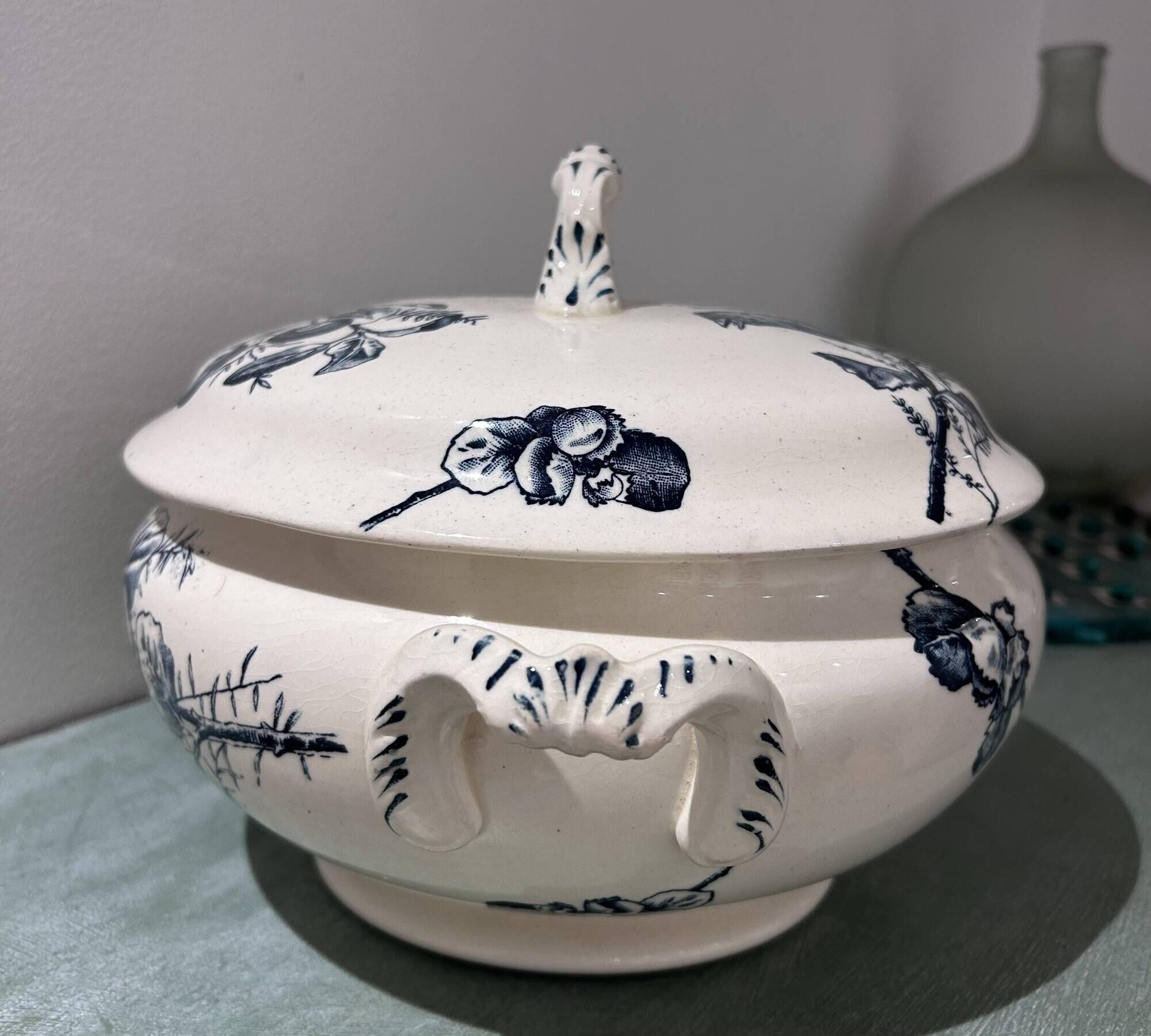Antique soup tureen, late 19th century.