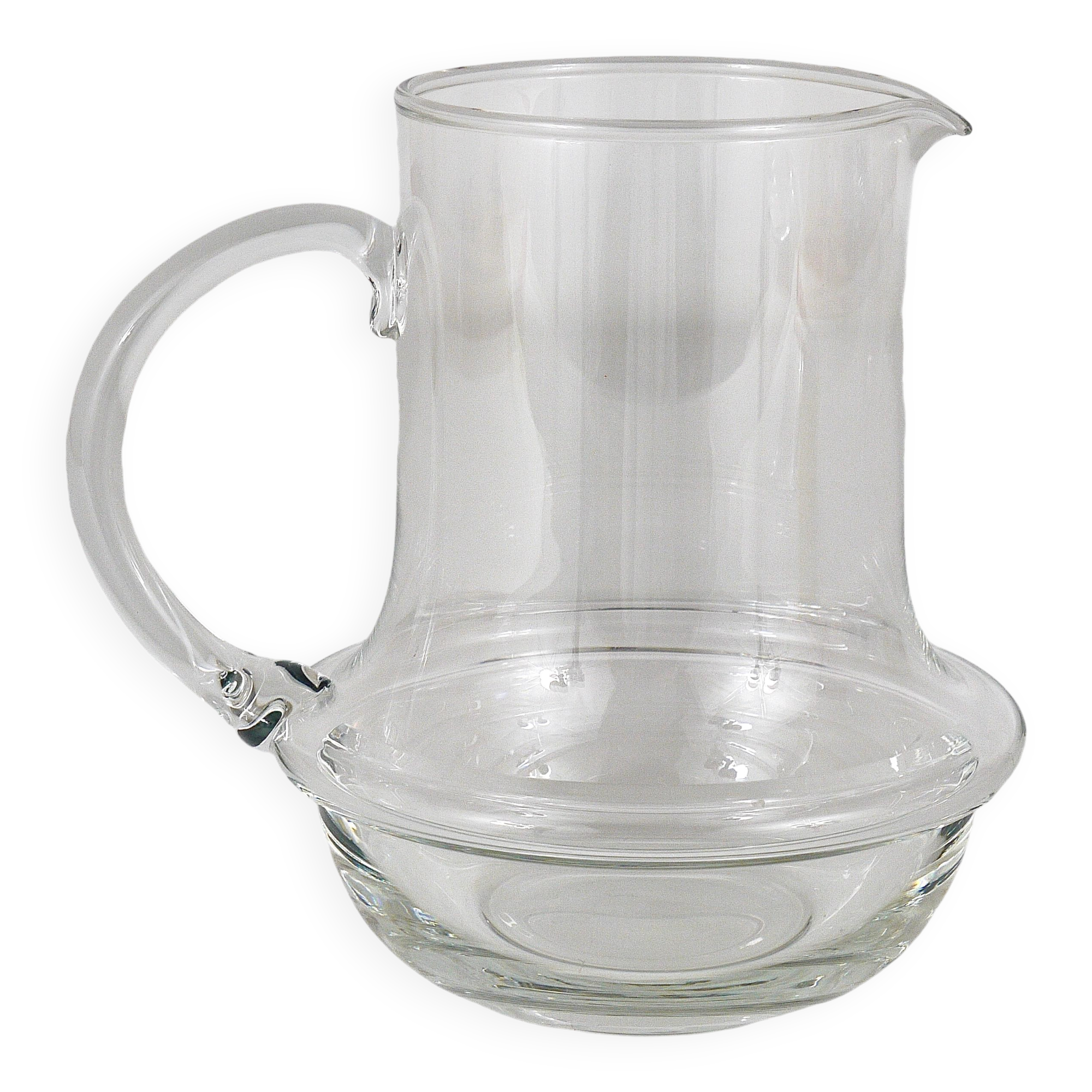 Mid-century glass pitcher by Carl Auböck, Ostovics Culinar, Austria, 1970s.