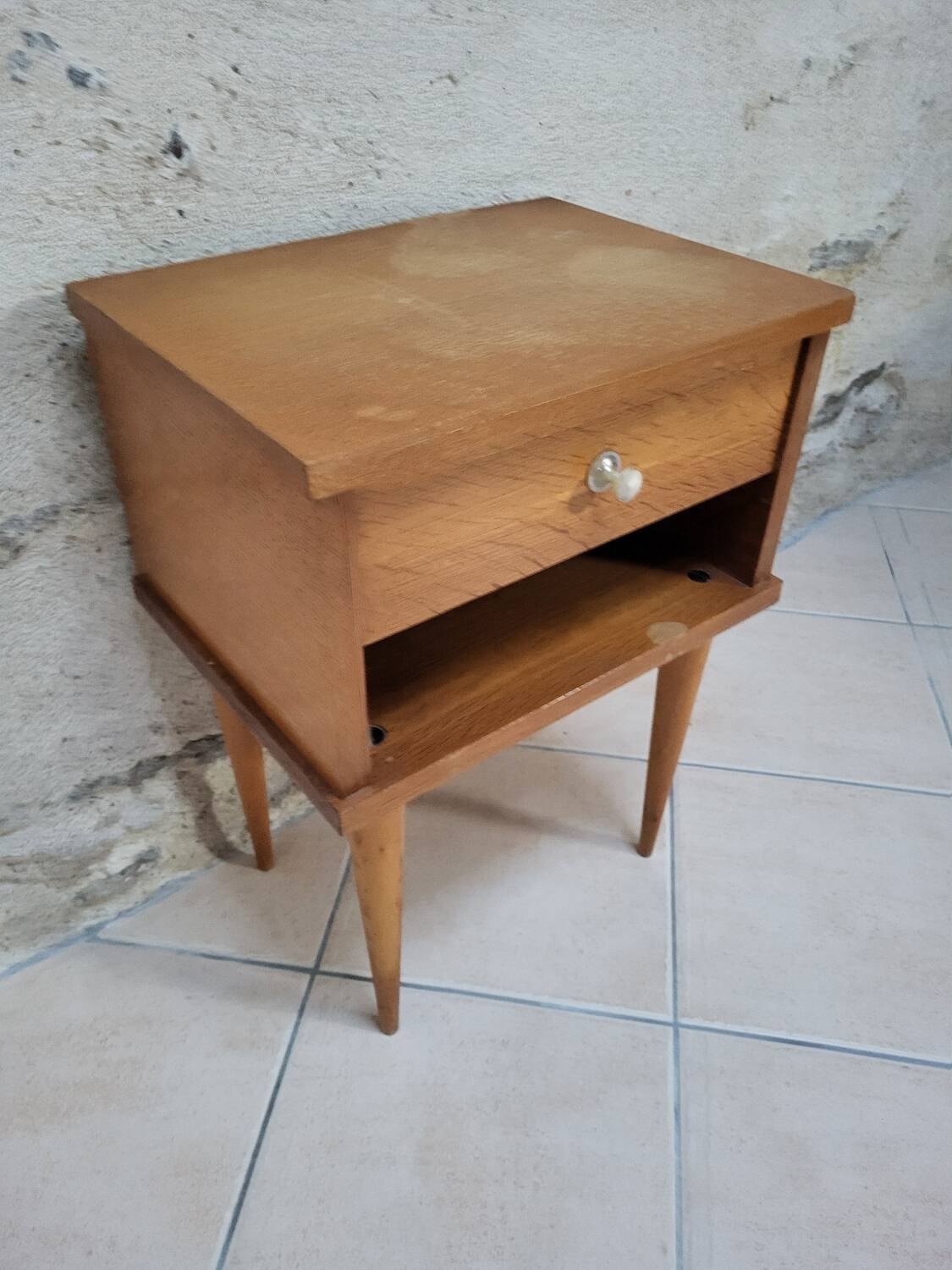 Scandinavian bedside table.