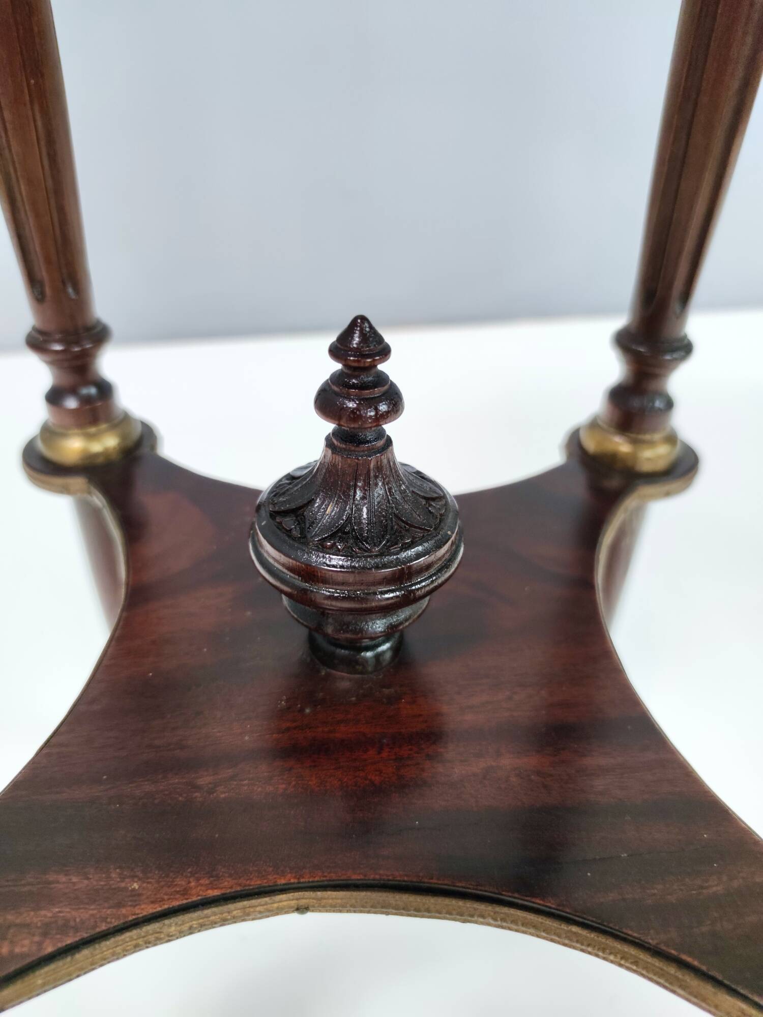 Ebonized Beech Gueridon with a Broccatello Marble Top, Italy
